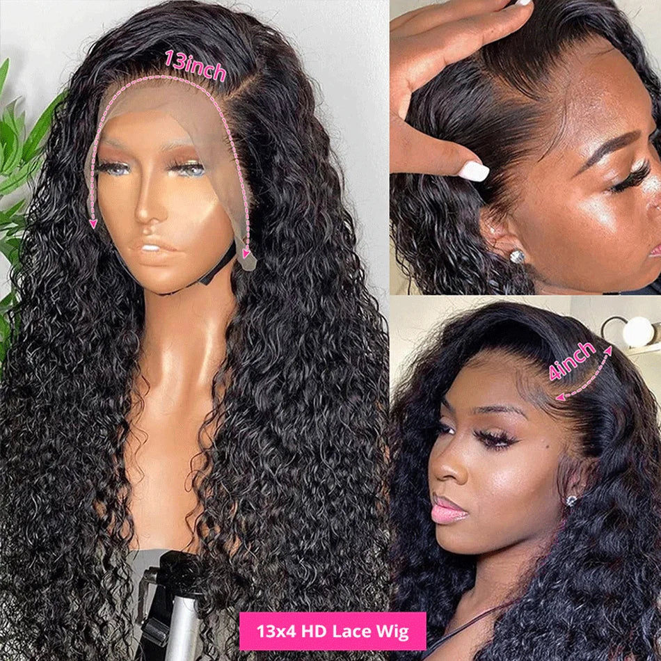 13x6 HD Lace Frontal Water Wave Curly Wig